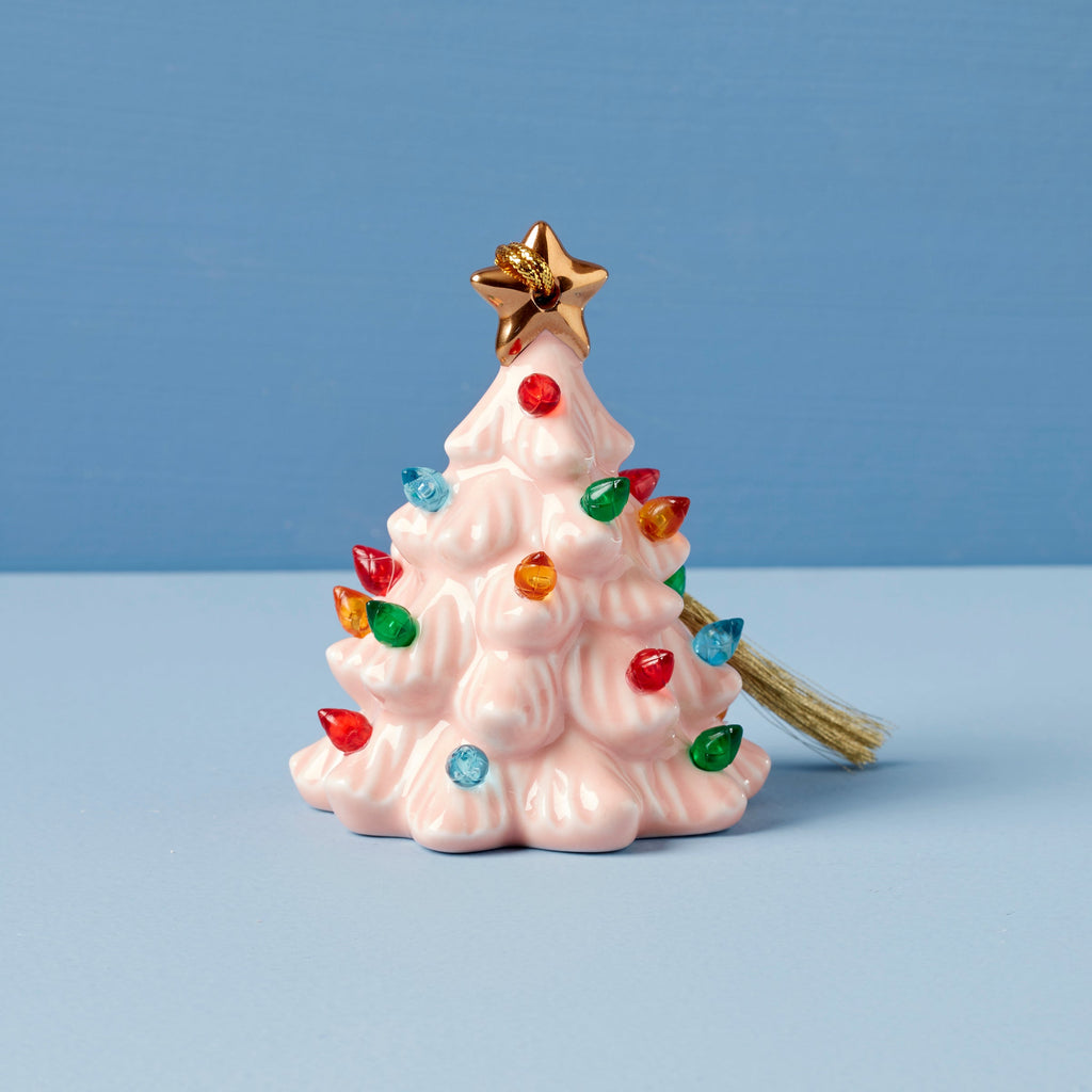 Lenox Treasured Traditions Pink Lit Tree Ornament, porcelain (view 2)