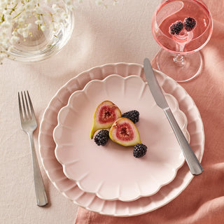 Lenox French Perle Scallop Blush 12-Piece Dinnerware Set, stoneware (view 10)
