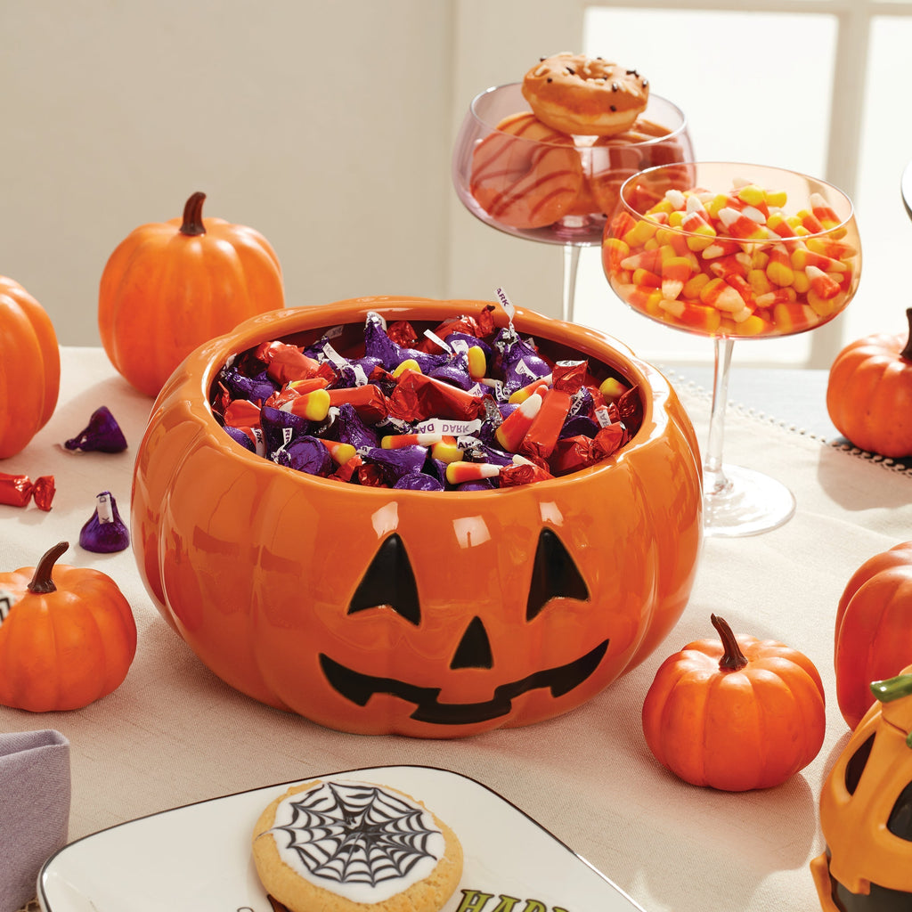 Lenox Halloween Pumpkin Candy Bowl, porcelain (view 2)