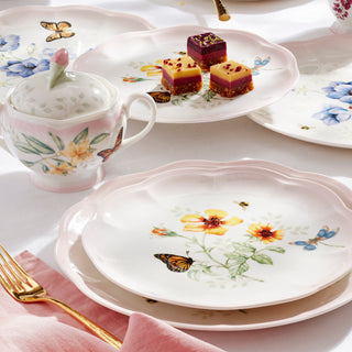 Lenox Butterfly Meadow Pink 12-Piece Dinnerware Set, porcelain (view 3)