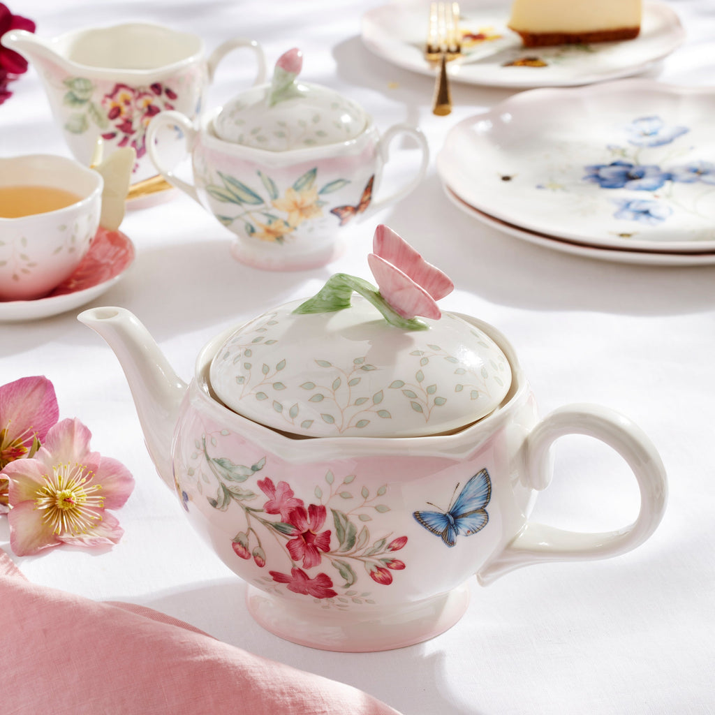 Lenox Butterfly Meadow Pink Ombre 5-Piece Tea Set, porcelain (view 3)