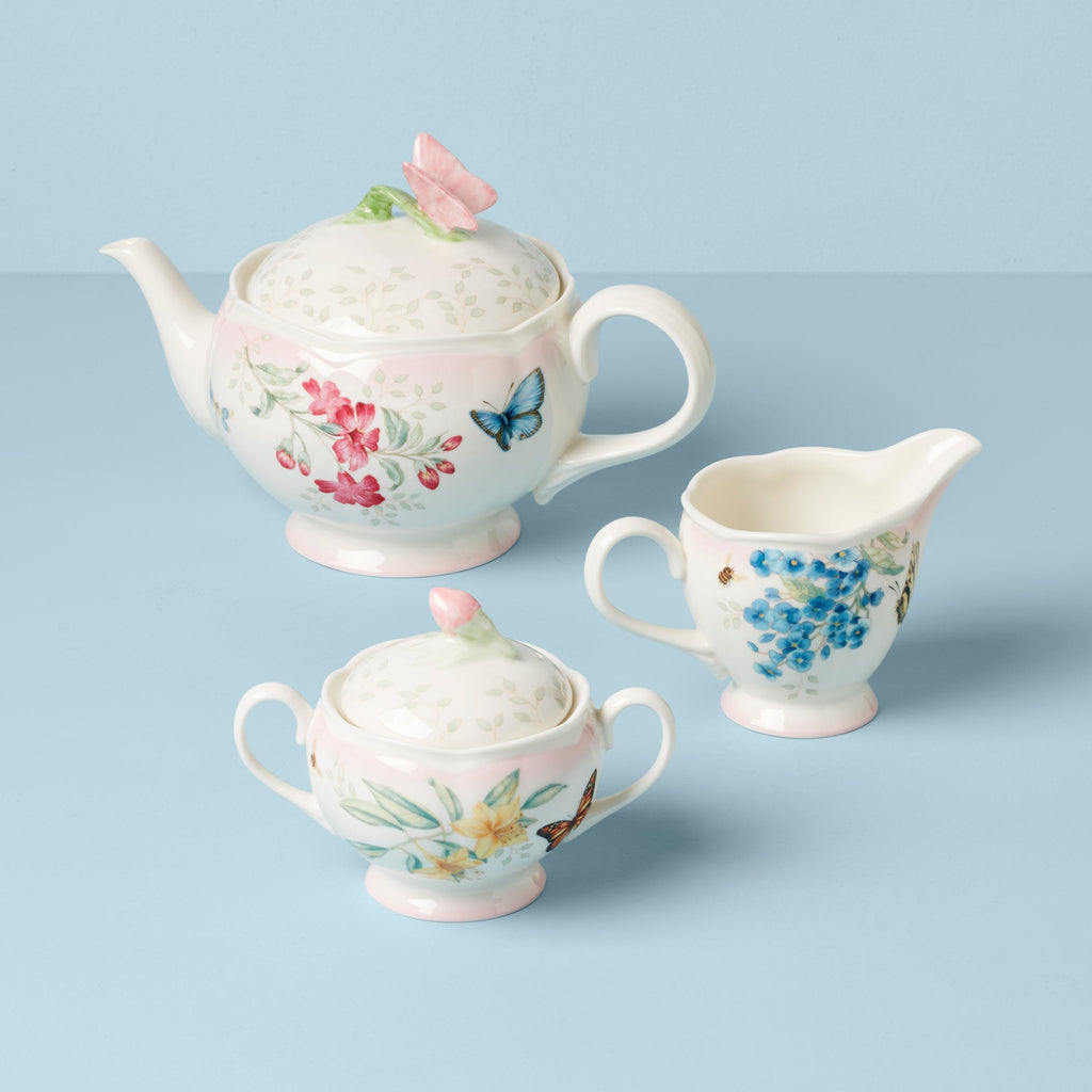 Lenox Butterfly Meadow Pink Ombre 5-Piece Tea Set, porcelain (view 2)