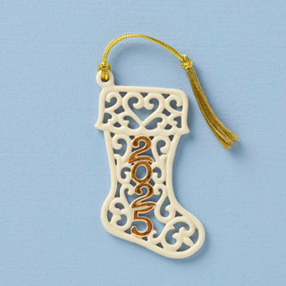 Lenox 2025 A Year To Remember Stocking Ornament, porcelain
