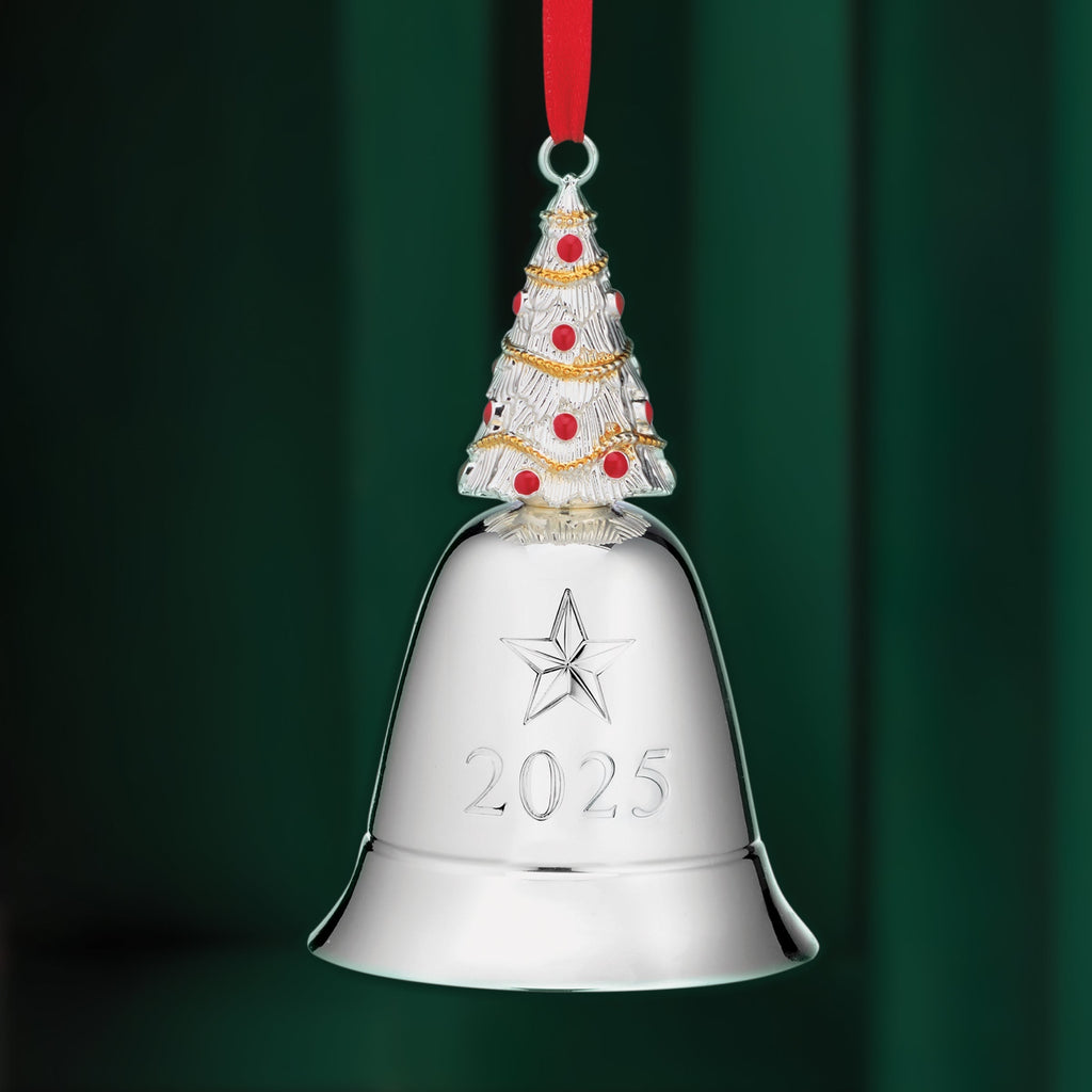 Lenox 2025 Musical Bell Silverplate Ornament, silverplate/stainless steel (view 2)