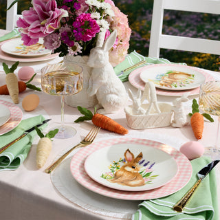 Lenox Gingham Pink Dinner Plates, Set of 4, porcelain (view 2)