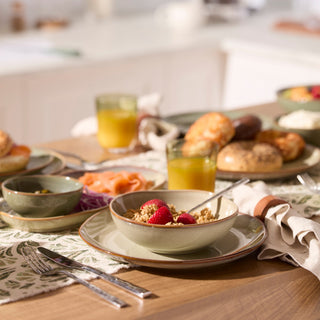 Oneida Organic Shades Sage Green 12-Piece Dinnerware Set, stoneware (view 2)
