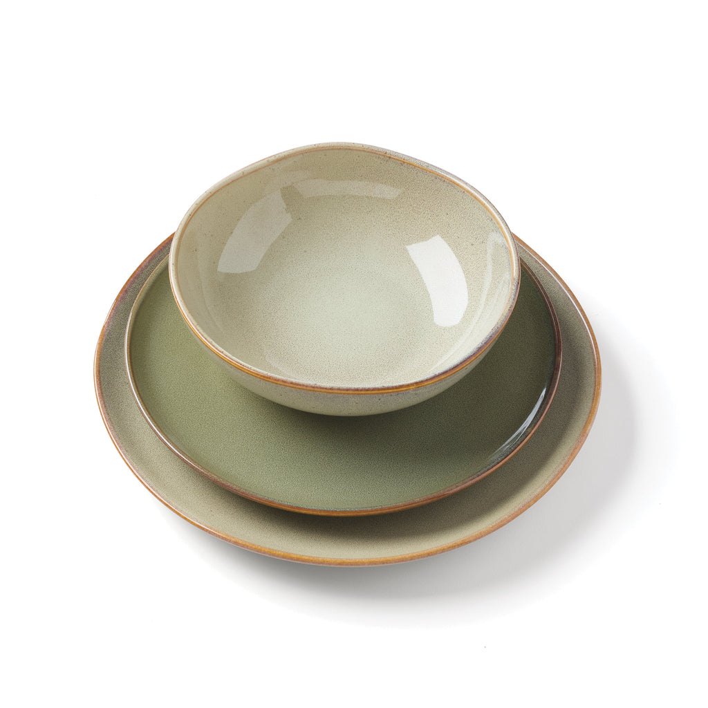 Oneida Organic Shades Sage Green 12-Piece Dinnerware Set, stoneware (view 8)