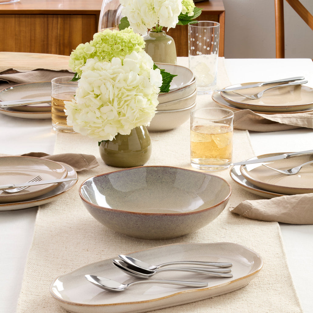 Oneida Organic Shades Oatmeal 2-Piece Serving Set, stoneware (view 3)