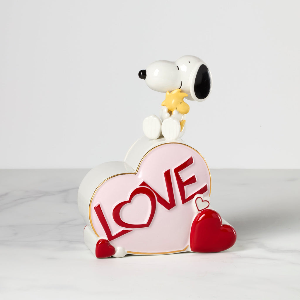 Lenox Snoopy Valentine's Day Candy Jar, porcelain