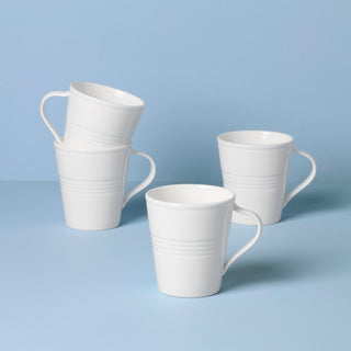 Lenox Tin Can Alley Mugs, Set of 4, porcelain