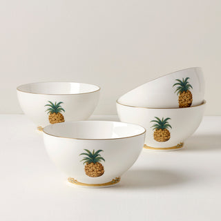 Lenox British Colonial Bamboo Rice Bowls, Set of 4, porcelain