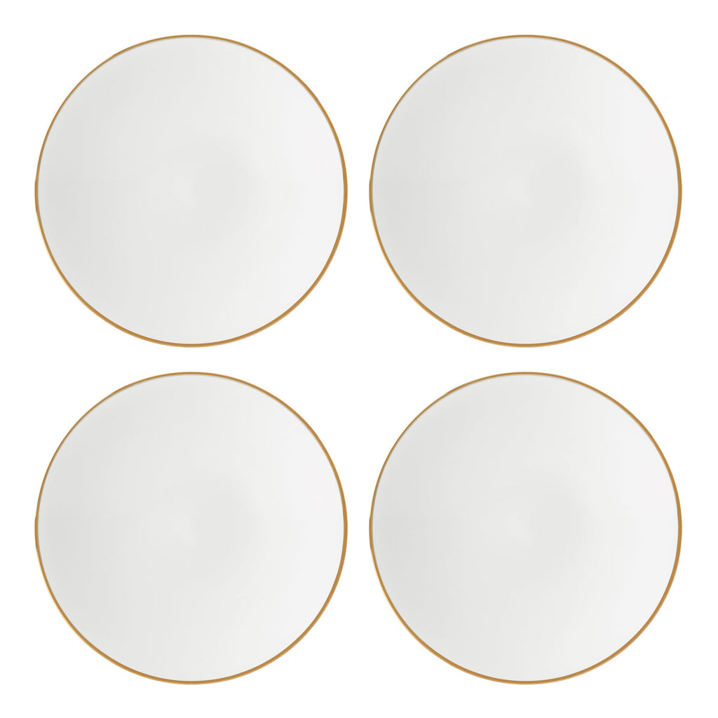 Lenox Trianna White Coupe Salad Plates, Set of 4, porcelain