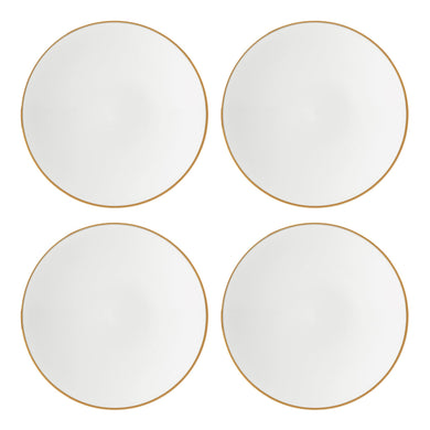 Lenox Trianna White Coupe Salad Plates, Set of 4, porcelain