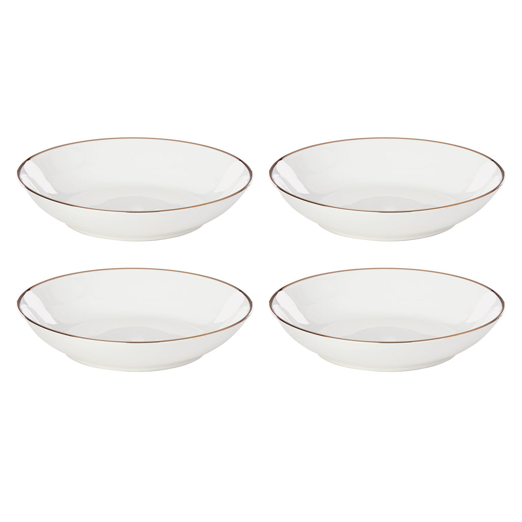 Lenox Trianna White Pasta Bowls, Set of 4, porcelain