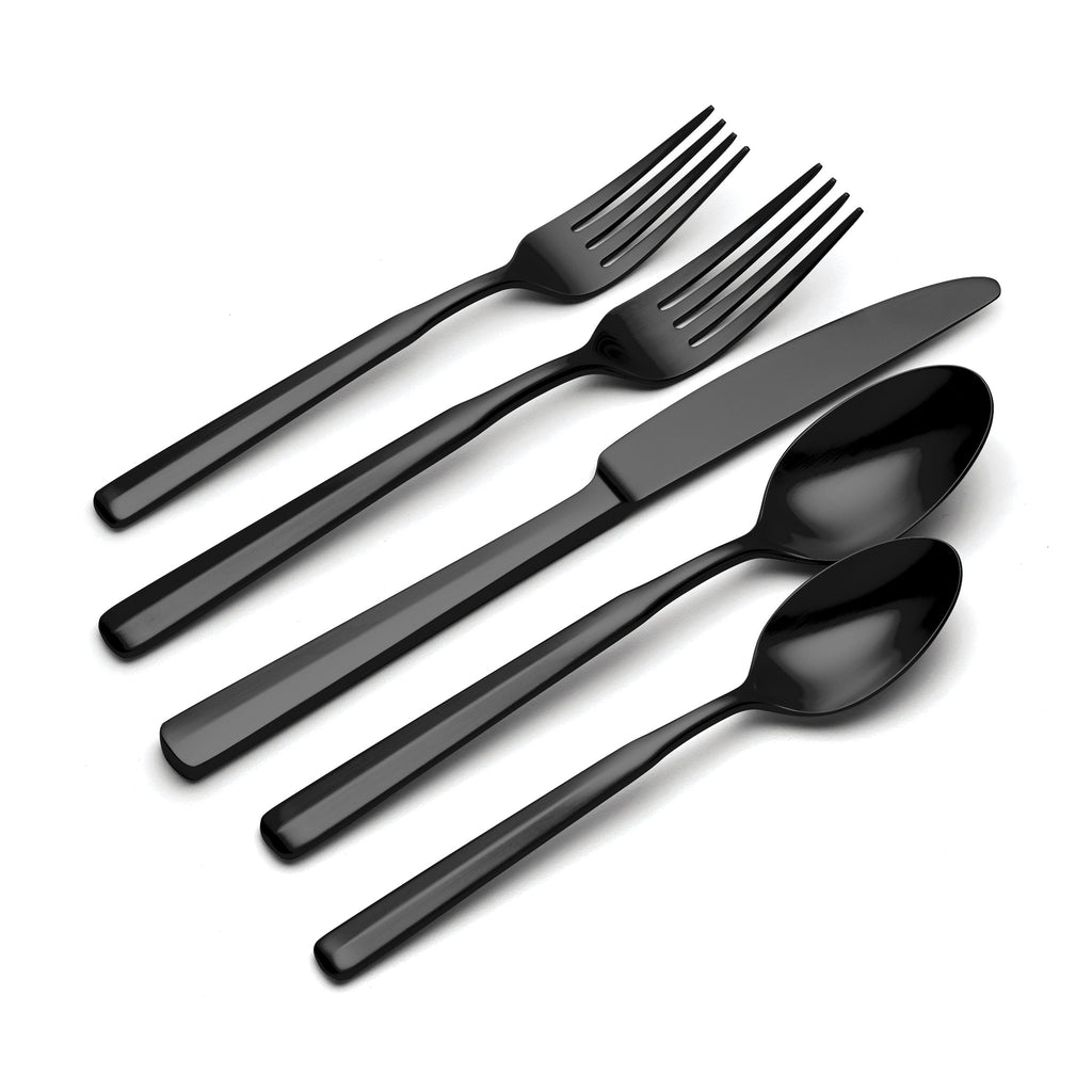 Oneida Ryder Black Satin 20-Piece Flatware Set, 18/0 stainless steel (view 3)