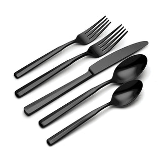 Oneida Ryder Black Satin 20-Piece Flatware Set, 18/0 stainless steel (view 3)