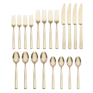 Oneida Ryder Champagne Satin 20-Piece Flatware Set, 18/0 stainless steel (view 3)