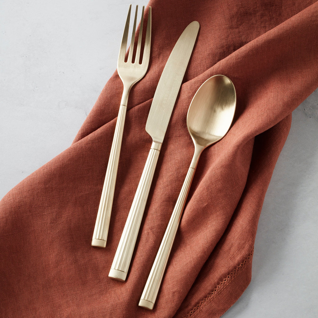 Oneida Robyn Champagne Mist Satin 20-Piece Flatware Set, 18/0 stainless steel (view 4)