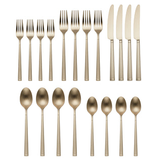 Oneida Robyn Champagne Mist Satin 20-Piece Flatware Set, 18/0 stainless steel (view 3)