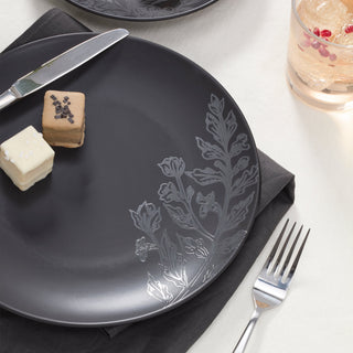 Oneida Roseto Charcoal 12-Piece Dinnerware Set, stoneware (view 4)