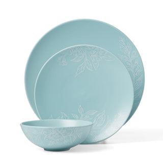 Oneida Roseto French Blue 12-Piece Dinnerware Set, stoneware (view 2)