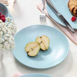 Oneida Roseto French Blue 12-Piece Dinnerware Set, stoneware (view 4)