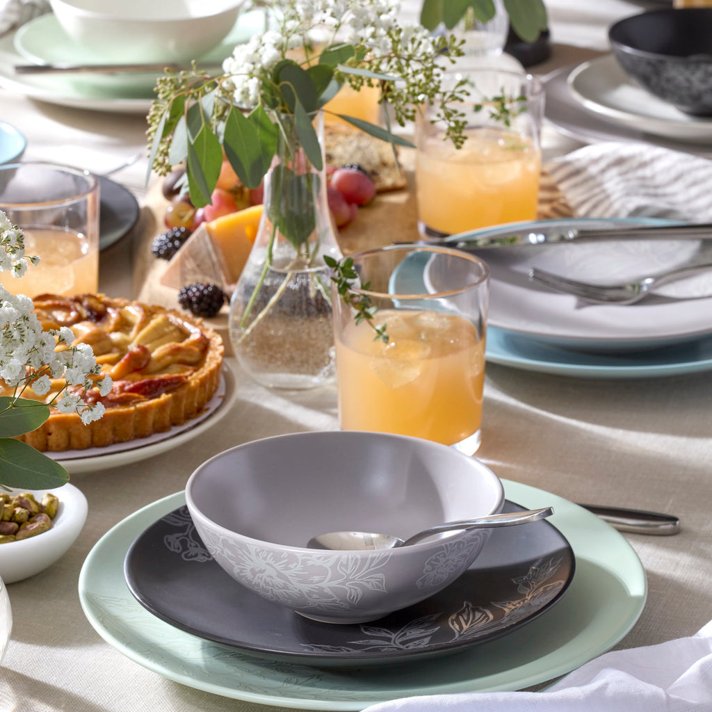 Oneida Roseto Soft Sage 12-Piece Dinnerware Set, stoneware (view 9)