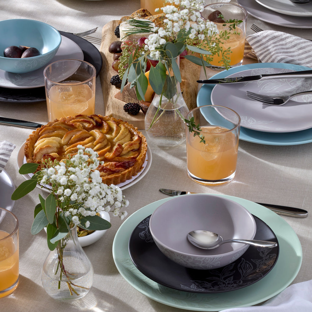 Oneida Roseto Soft Sage 12-Piece Dinnerware Set, stoneware (view 8)
