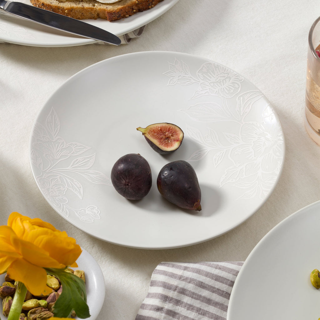Oneida Roseto White 12-Piece Dinnerware Set, stoneware (view 5)