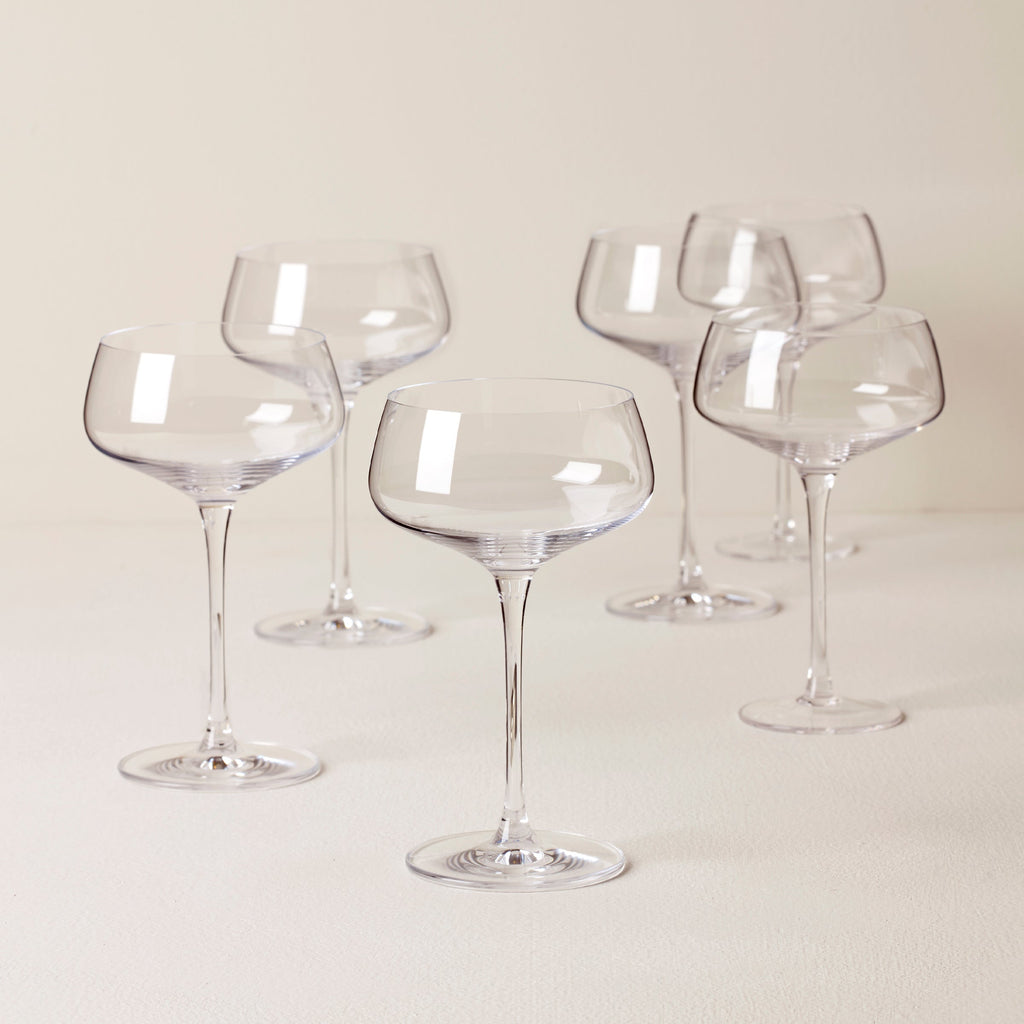 Lenox Tuscany Classics Angled Coupe Glasses, Set of 6, european glass