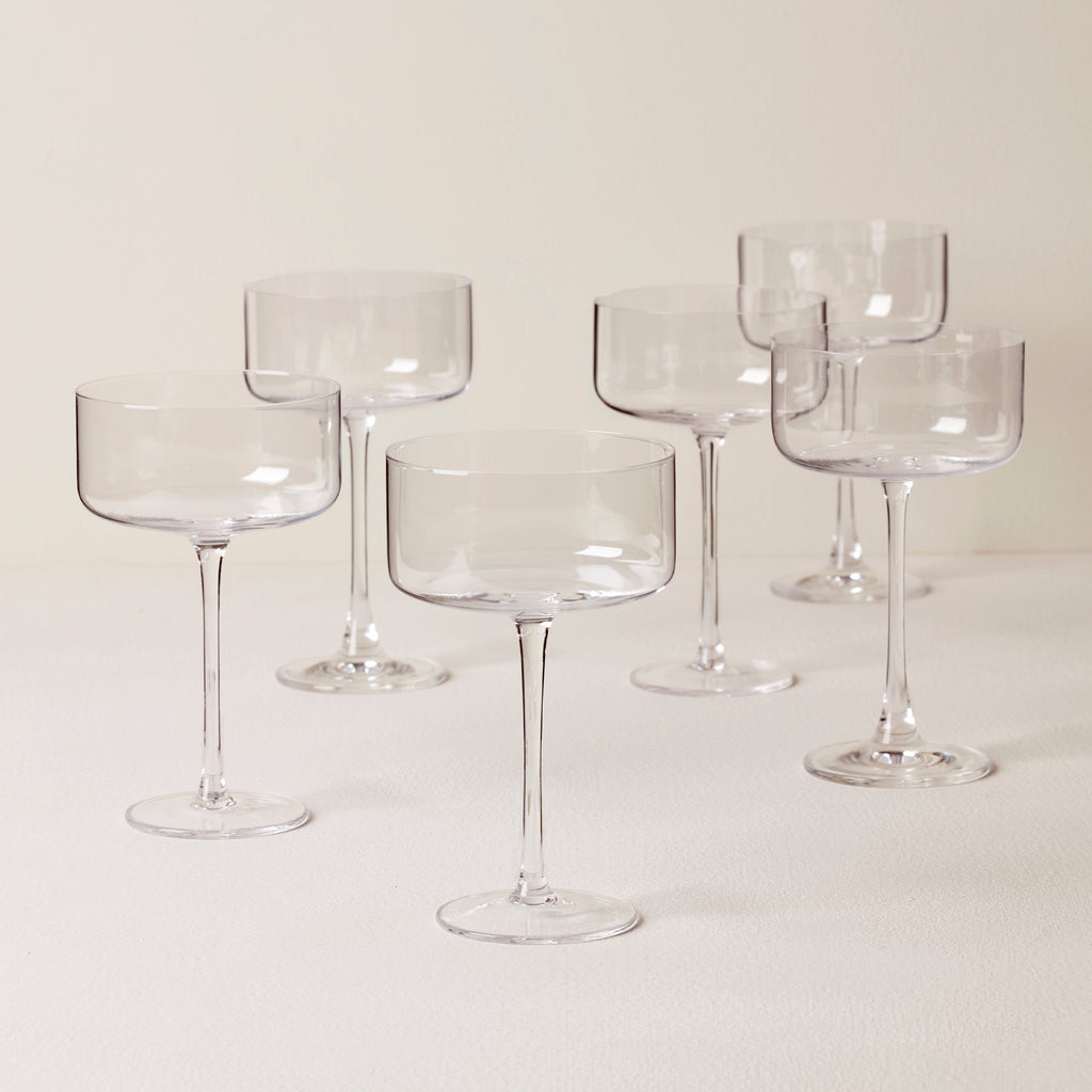 Lenox Tuscany Classics Straight Coupe Glasses, Set of 6, european glass