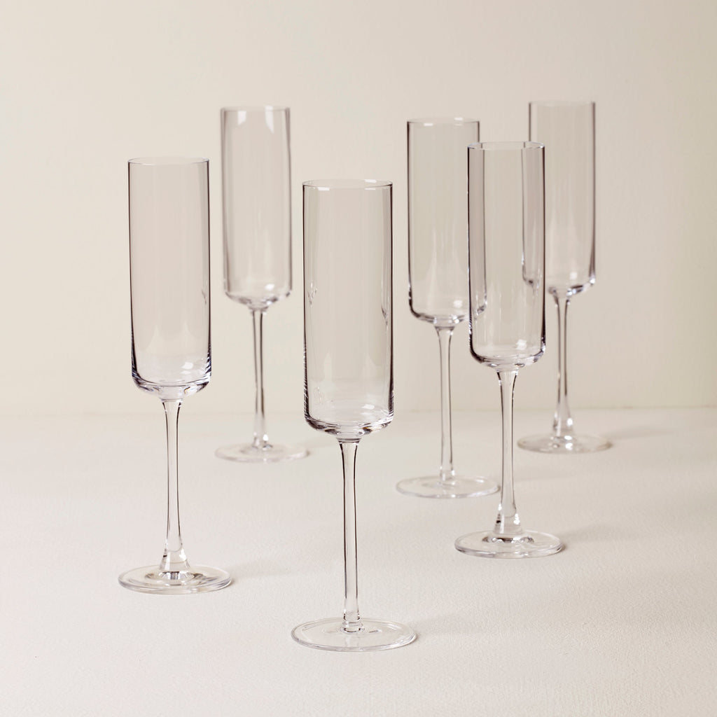 Lenox Tuscany Classics Straight Flute Glasses, Set of 6, european glass