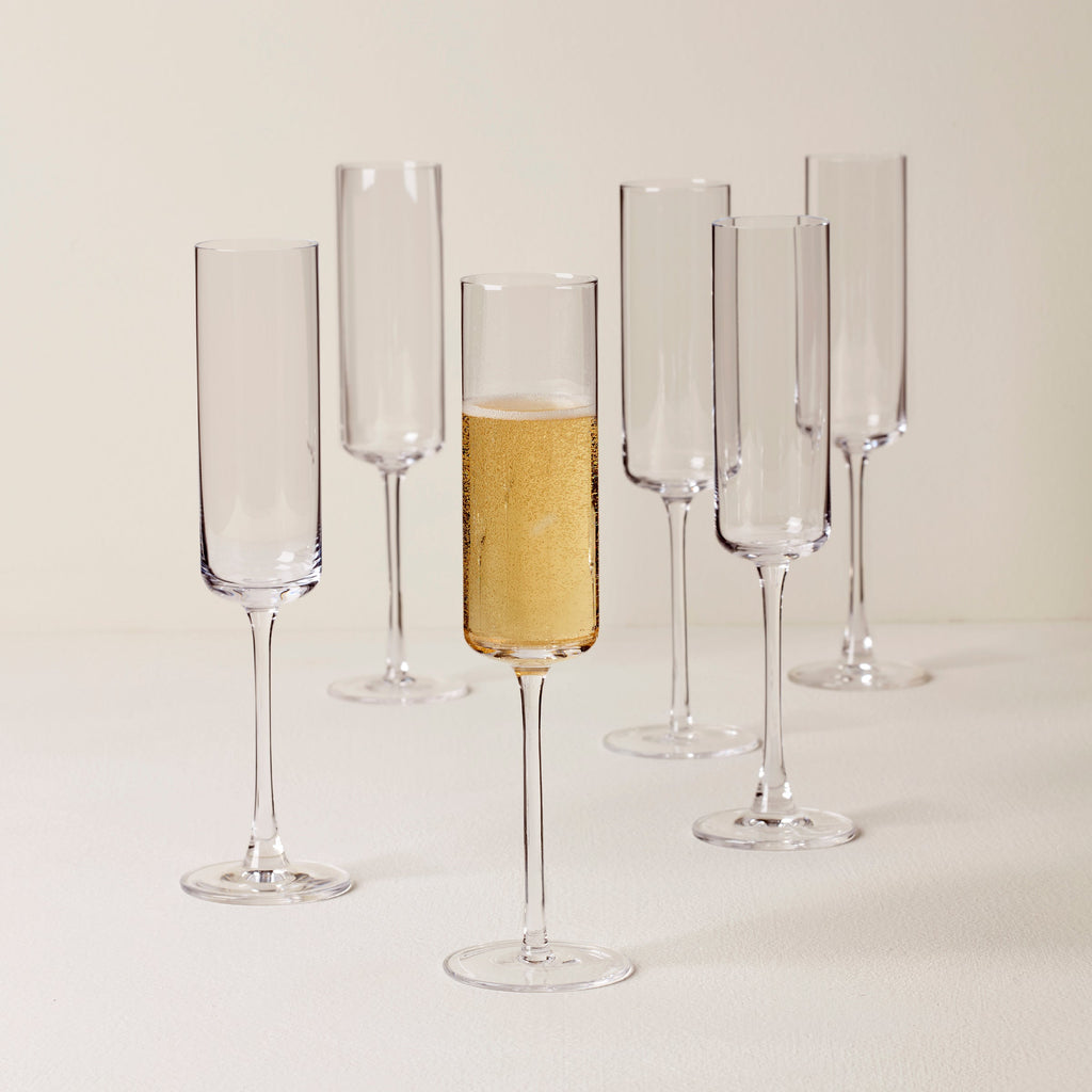 Lenox Tuscany Classics Straight Flute Glasses, Set of 6, european glass (view 2)