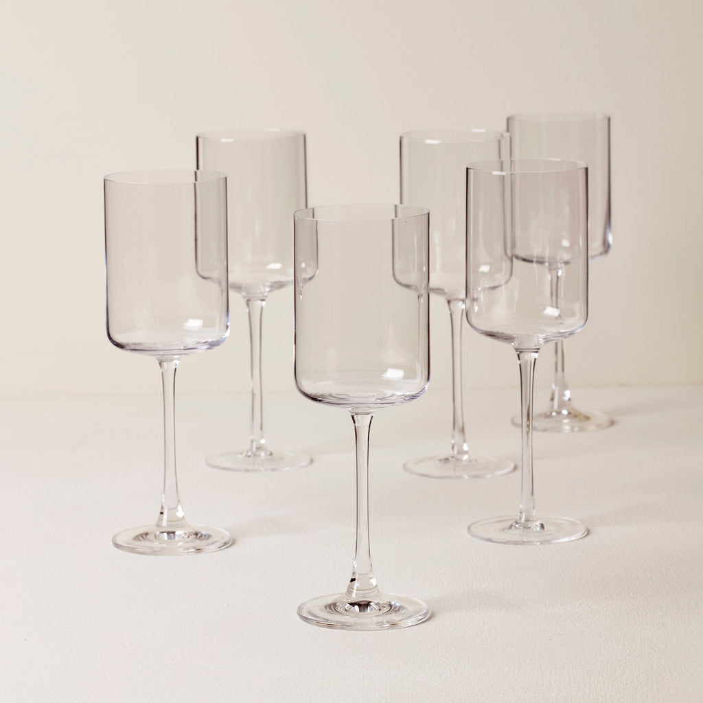Lenox Tuscany Classics Straight Red Wine Glasses, Set of 6, european glass