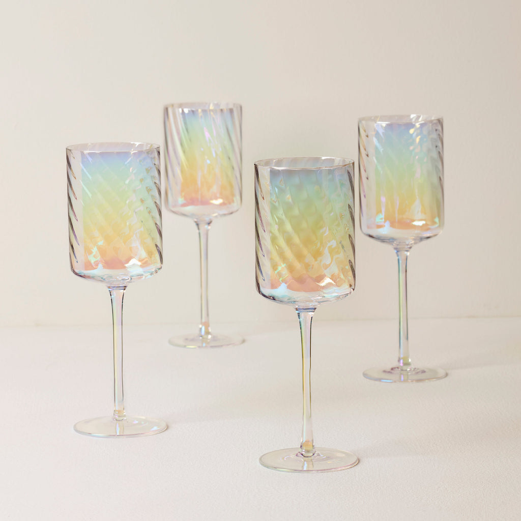 Lenox Tuscany Classics Iridescent Red Wine Glasses, Set of 4, glass