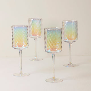Lenox Tuscany Classics Iridescent Red Wine Glasses, Set of 4, glass