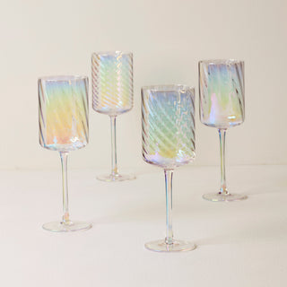 Lenox Tuscany Classics Iridescent White Wine Glasses, Set of 4, glass