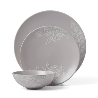 Oneida Roseto Pumice 12-Piece Dinnerware Set, stoneware (view 2)
