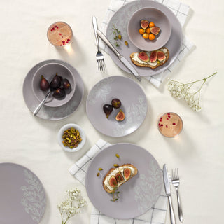Oneida Roseto Pumice 12-Piece Dinnerware Set, stoneware (view 3)