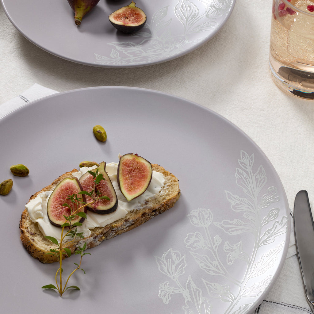Oneida Roseto Pumice 12-Piece Dinnerware Set, stoneware (view 5)