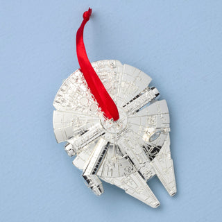 Lenox Millennium Falcon Metal Ornament, nickleplate/zinc alloy
