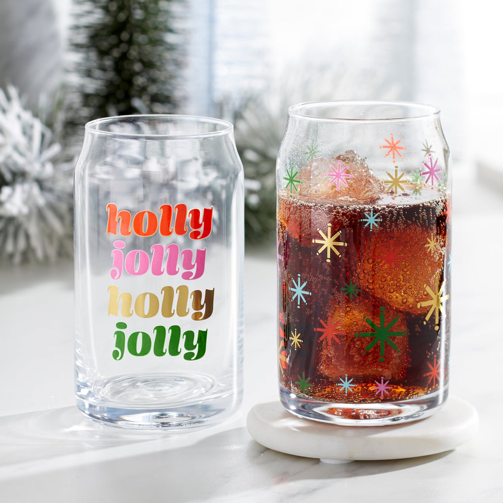Cambridge Holly Jolly Can Cooler Glasses - Set of 2, glass (view 2)
