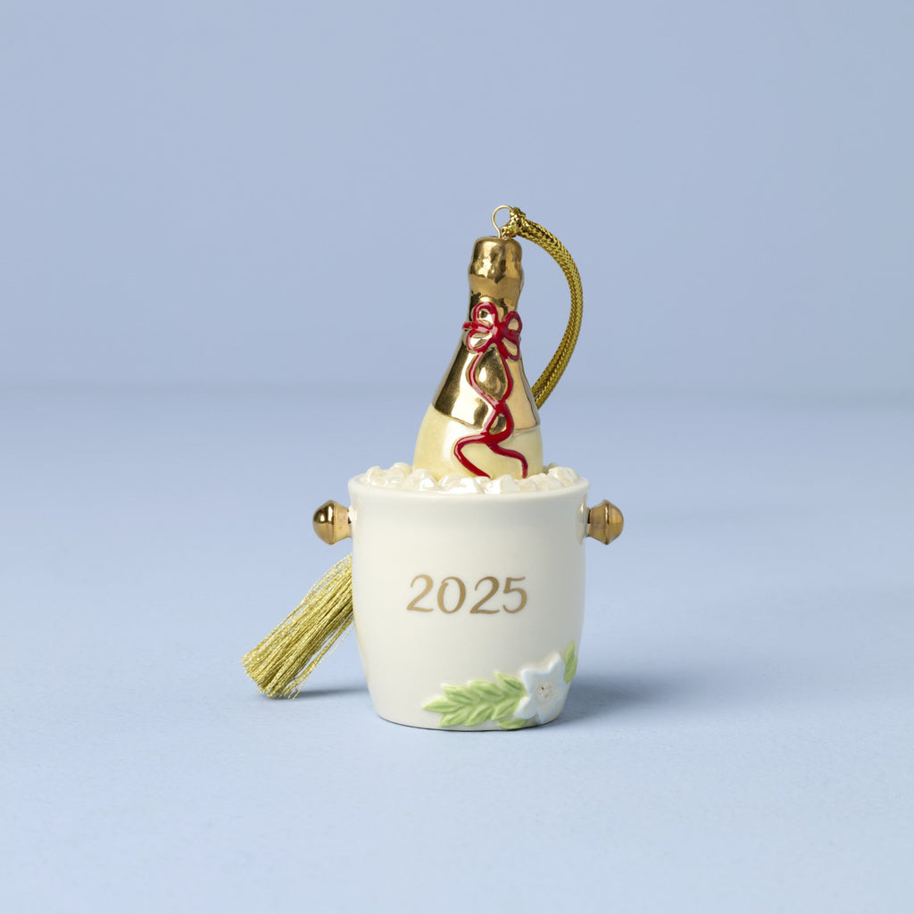 Lenox 2025 Champagne Bucket Ornament, porcelain