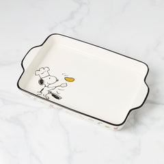 Lenox Chef Snoopy Rectangular Baker, stoneware