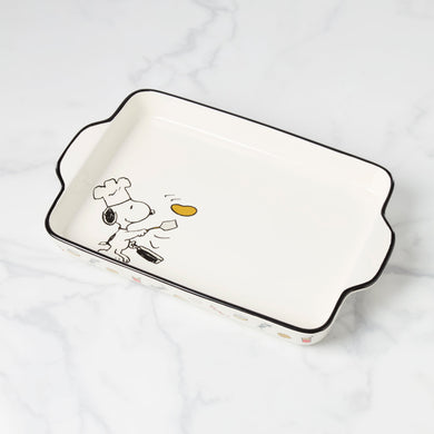 Lenox Chef Snoopy Rectangular Baker, stoneware