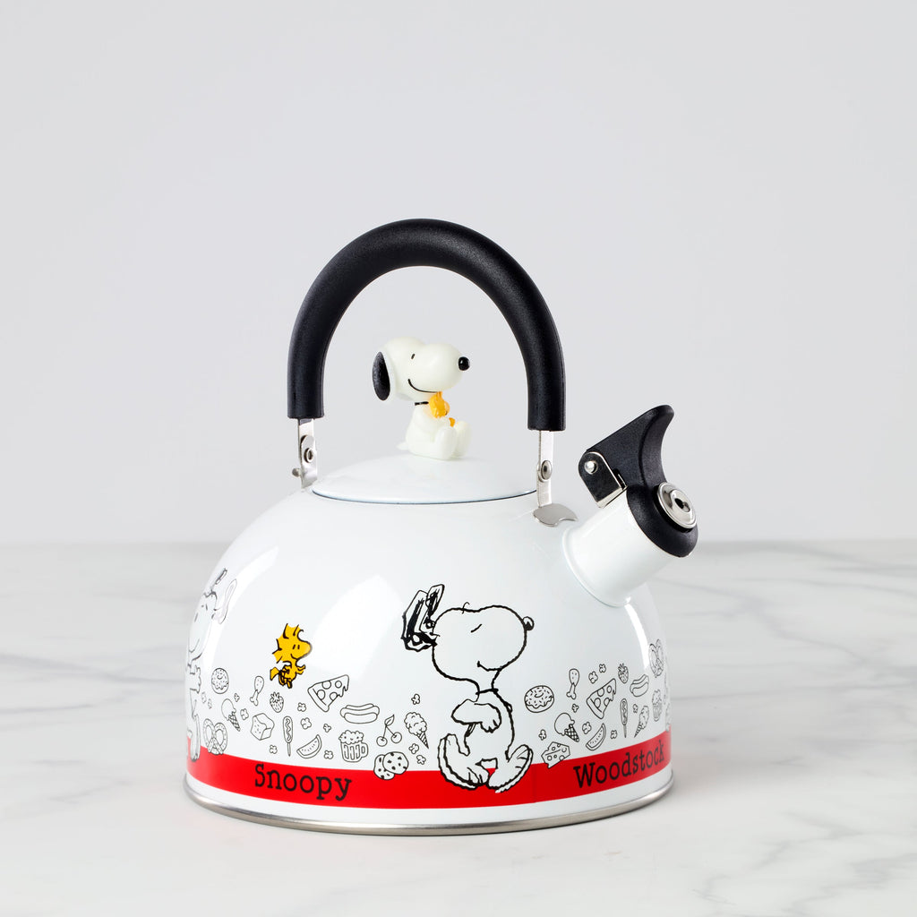 Lenox Chef Snoopy Tea Kettle, enamelware/stainless steel