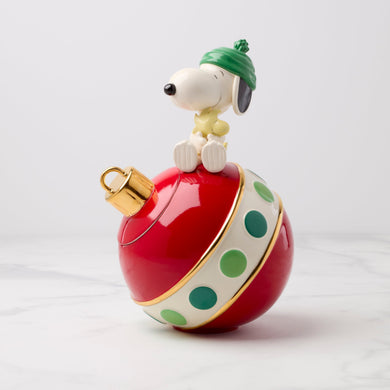 Lenox Snoopy Christmas Cookie Jar, porcelain