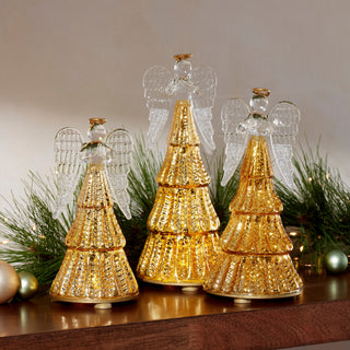 Lenox Radiant Light Lit Angel Figurines 3-Piece Set, glass (view 4)