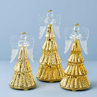 Lenox Radiant Light Lit Angel Figurines 3-Piece Set, glass