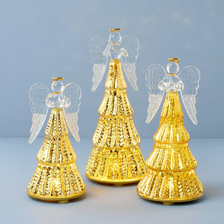 Lenox Radiant Light Lit Angel Figurines 3-Piece Set, glass (view 2)